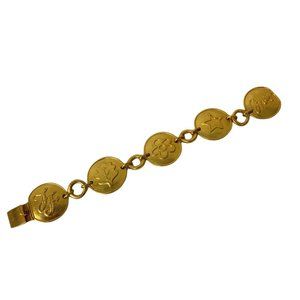 Ines de la Fressange Gold 5 Plate Bracelet